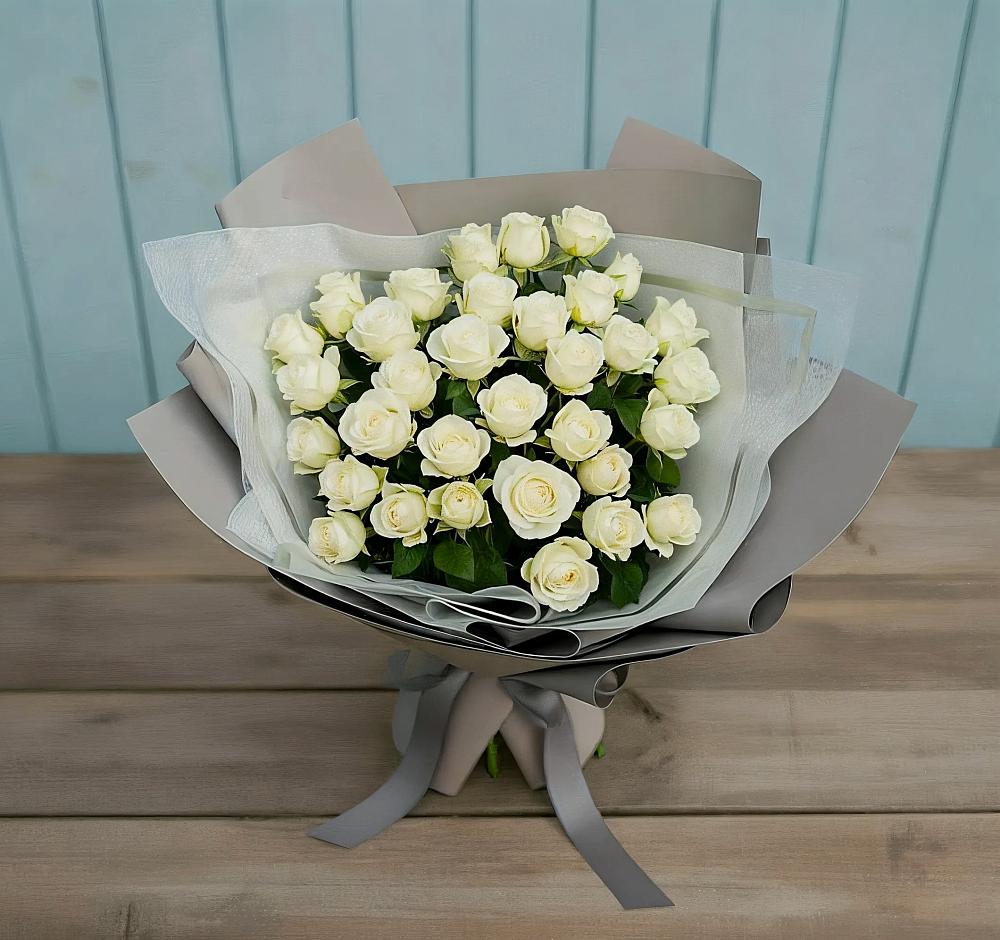 Букет Белоснежная нежность в Мотяково
