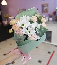 Букет милый в Мотяково Букет цветов из: Хризантемы и Розы в Мотяково