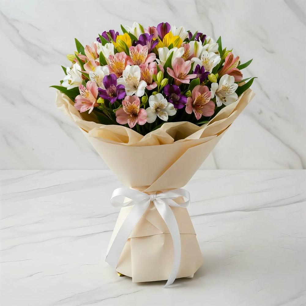 Букет цветов из: Альстромерии в Мотяково