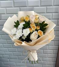 Букет цветов из:  Розы и Хризантемы в Мотяково