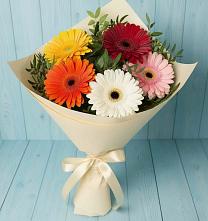 Букет цветов из:  Герберы в Мотяково