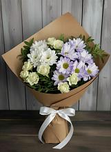 Букет цветов из:  Хризантемы и Розы в Мотяково