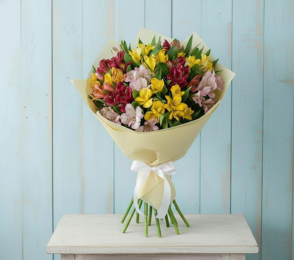 Букет цветов из: Альстромерии в Мотяково