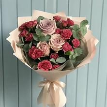Букет цветов из:  Гвоздики и Розы в Мотяково