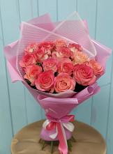 Букет 15 Розовых роз Равель #REPLACE_PRED# Мотяково